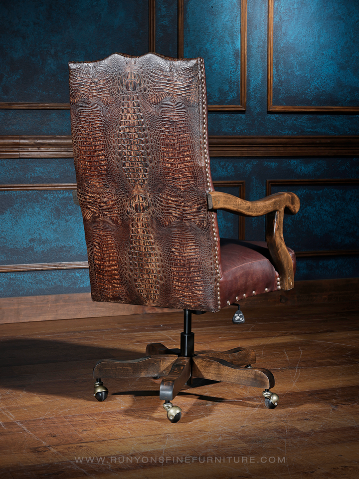 Crocodile Sienna Western Desk Chair