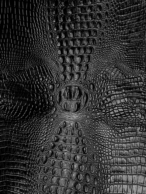 Crocodile BLACK material sample