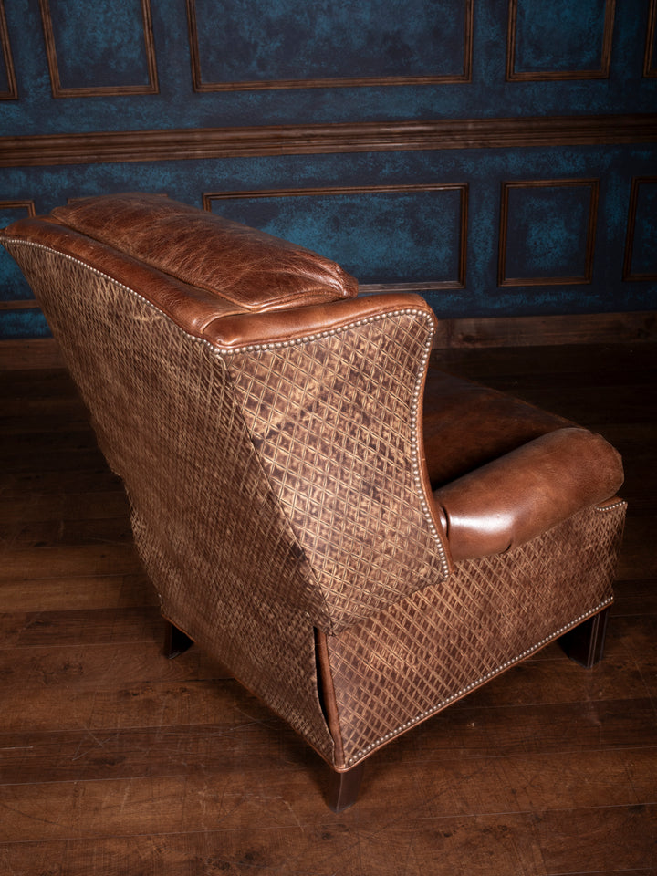 Diamond Rum Leather Recliner