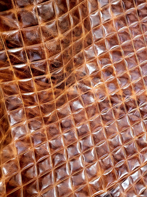 Diamond Stitch CARAMEL material sample