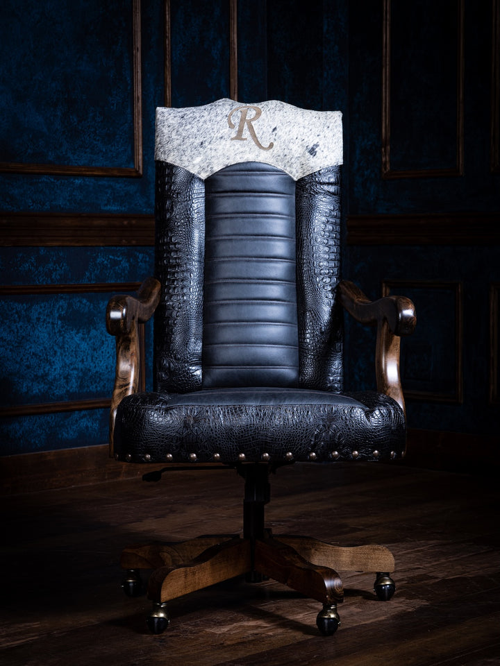 Crocodile Ridge R-Brand Leather Desk Chair