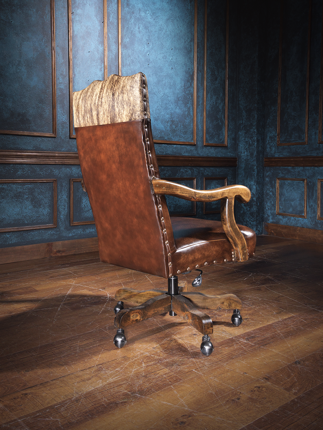 Cowboy Whiskey Leather Desk Chair