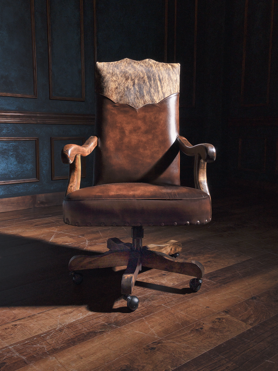 Cowboy Whiskey Leather Desk Chair