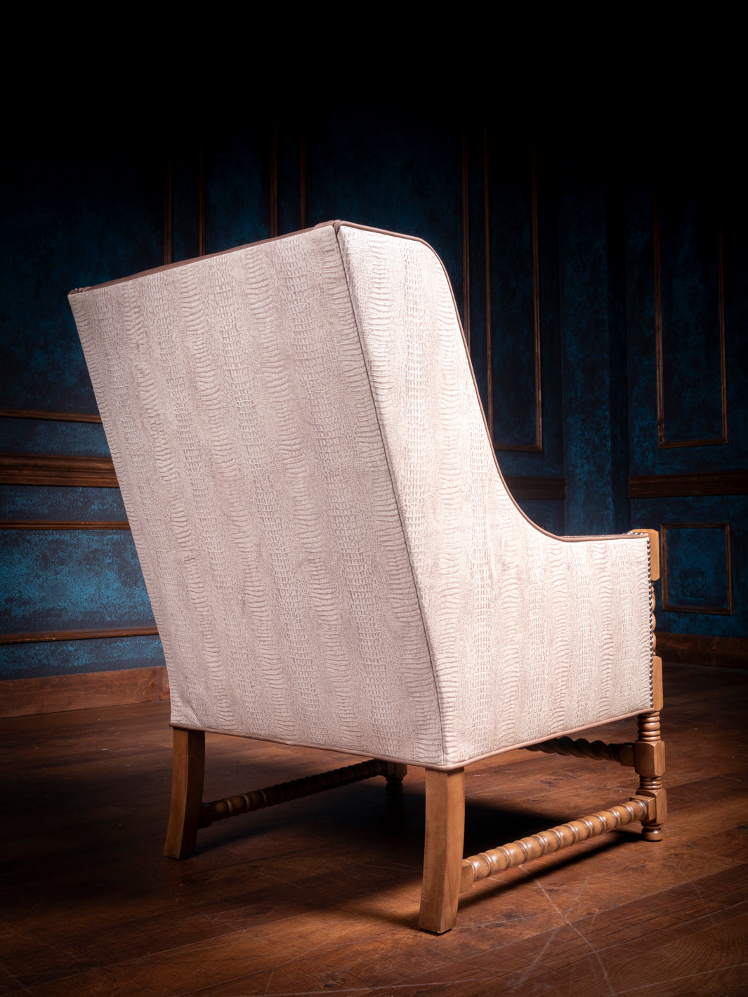 Gravel Stitch Leather Accent Chair