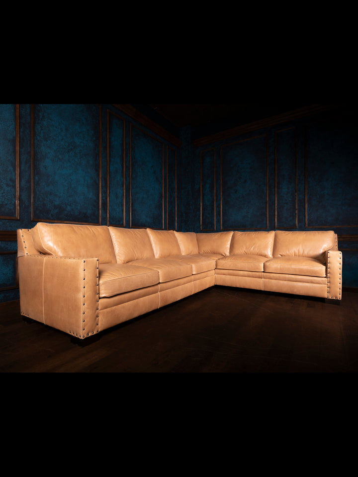 Haven Nutmeg Leather Sectional