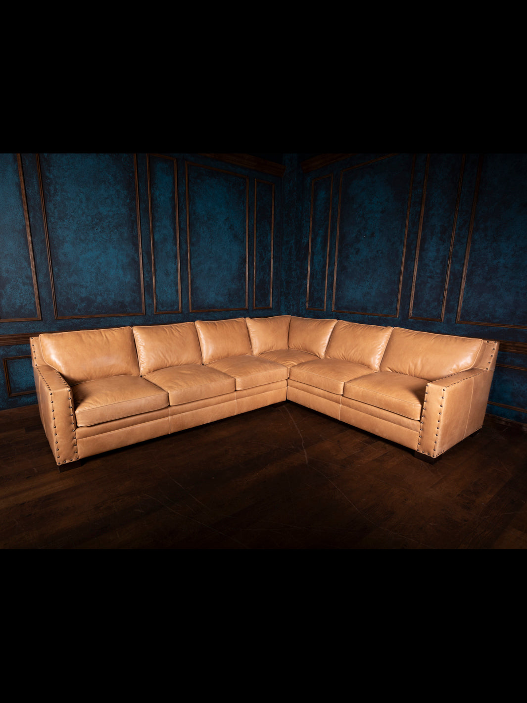 Haven Nutmeg Leather Sectional