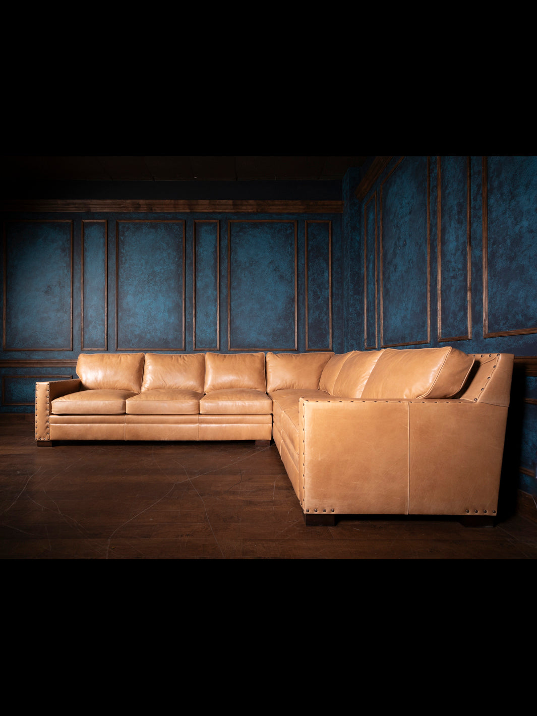 Haven Nutmeg Leather Sectional