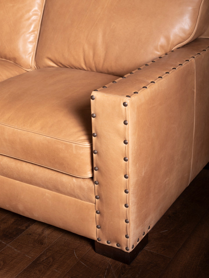 Haven Nutmeg Leather Sectional