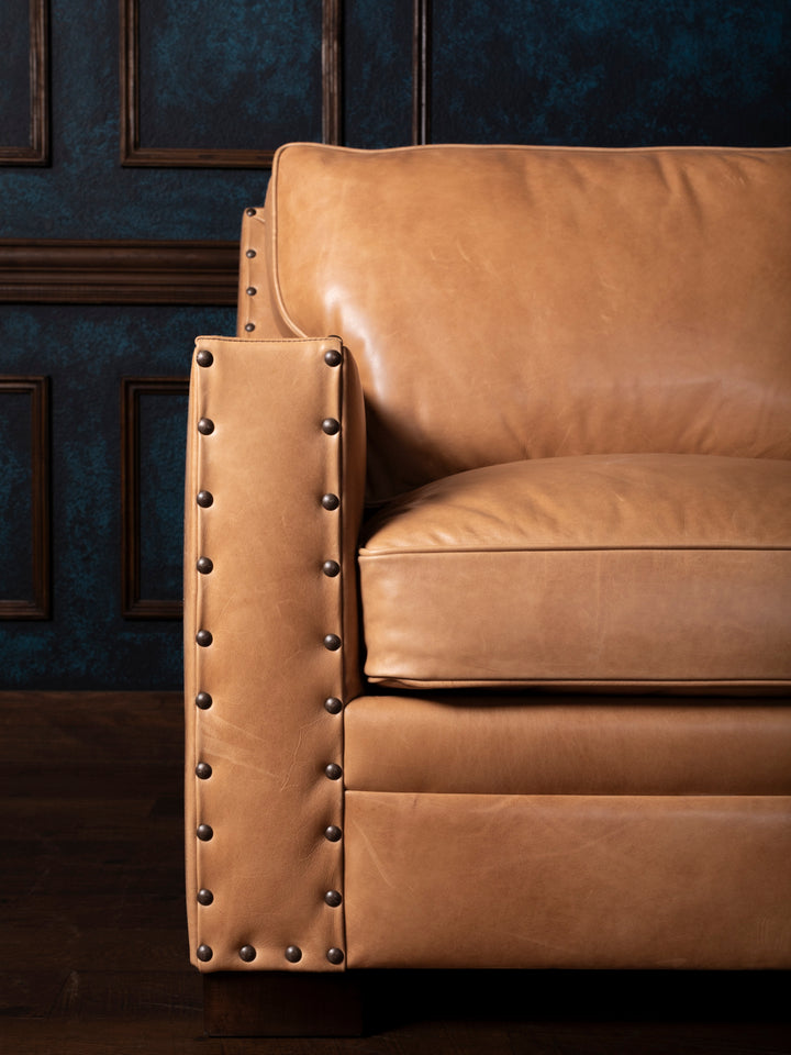 Haven Nutmeg Leather Sectional