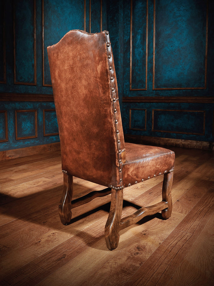 Infinity Tufted Leather Side Chair