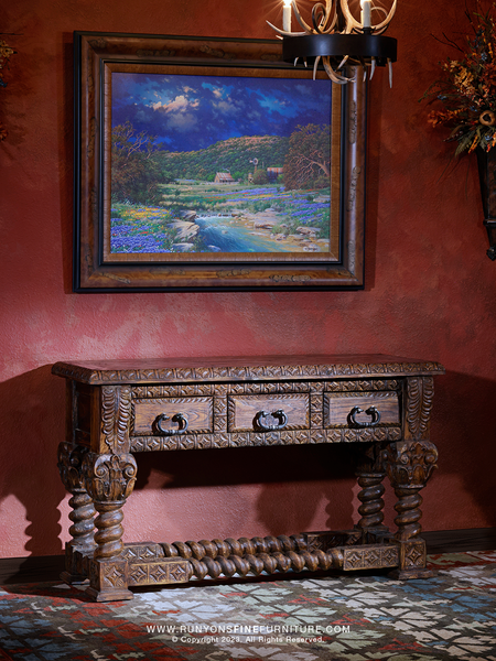 Jason Scott Corinthian Console Table / 3 Drawers – Runyon's Fine