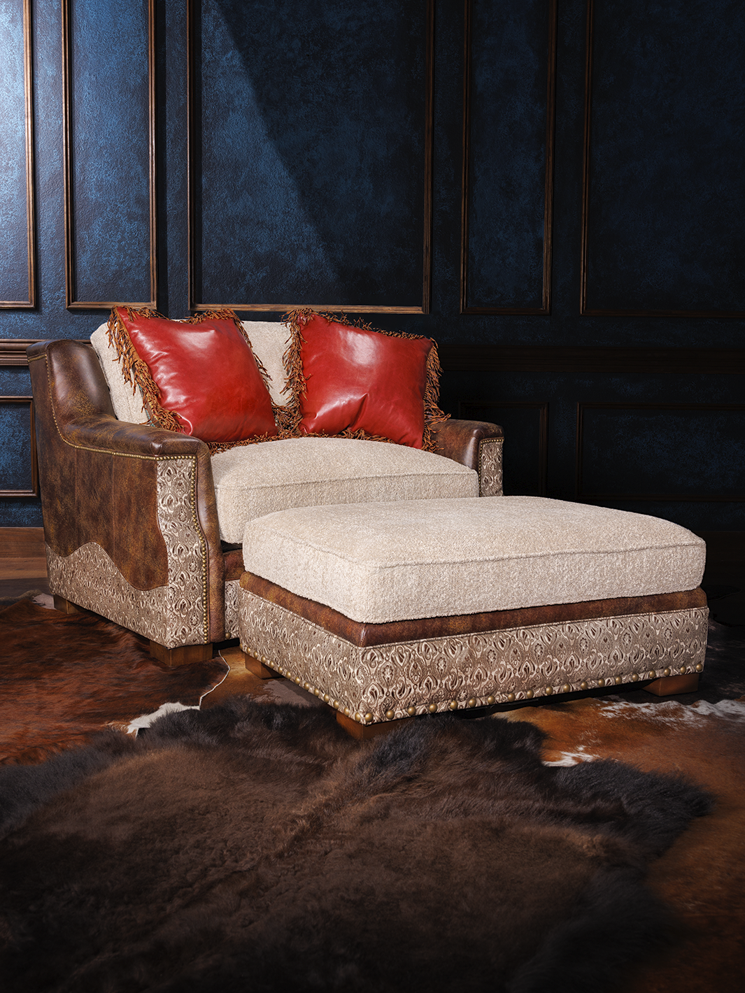 Amaretto Elegance Linen Chair and a Half