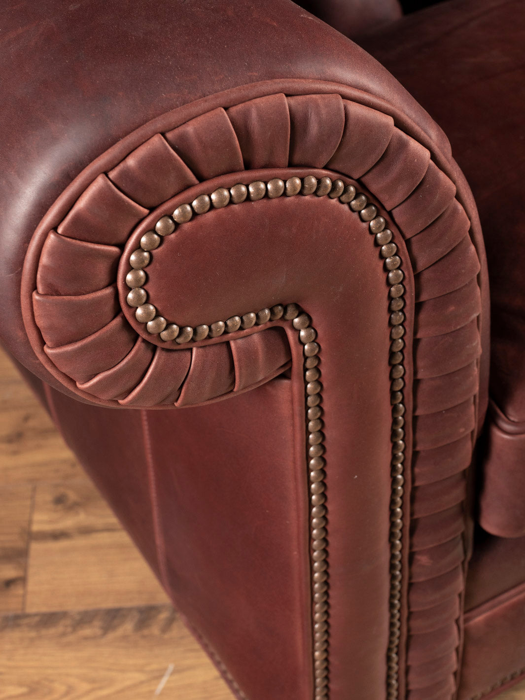 Remington Leather Chesterfield Loveseat