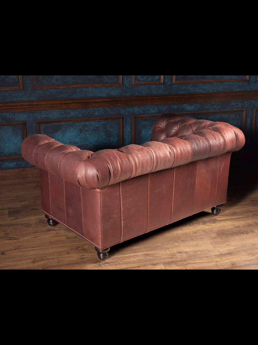 Remington Leather Chesterfield Loveseat