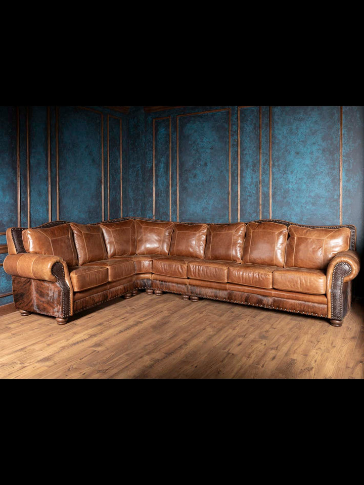 Saddle Ridge Leather Sectional Sofa