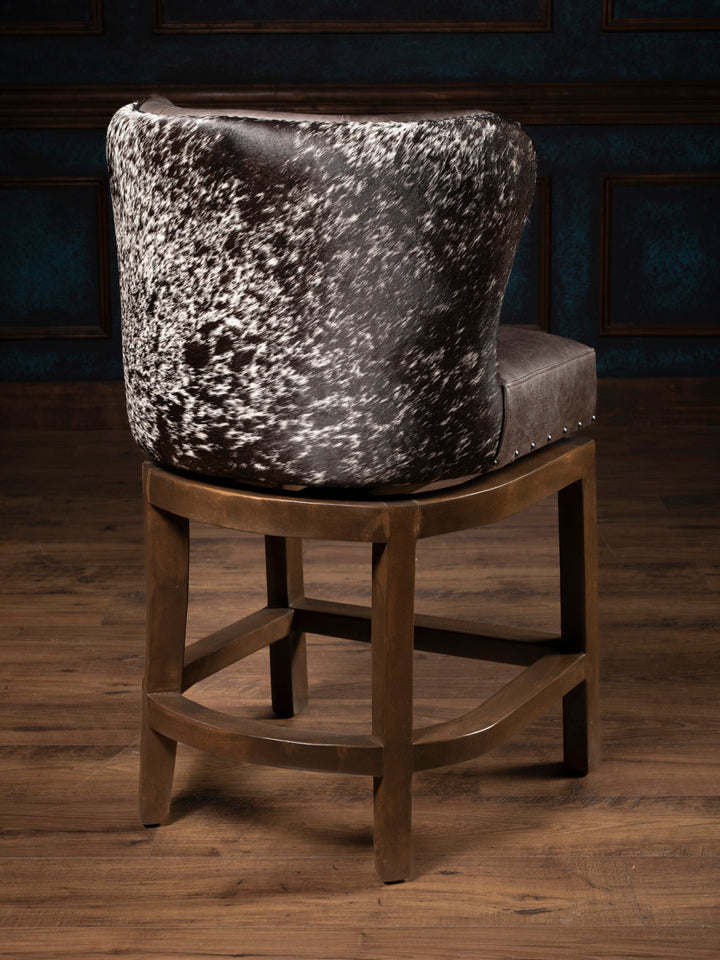 Speckled Saddleback Leather Bar Stool