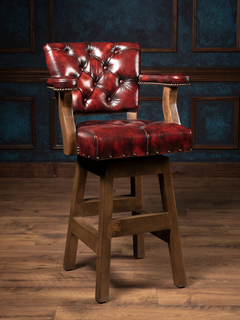 Hacienda Tufted Leather Chisum Bar Stool – Runyon's Fine Furniture