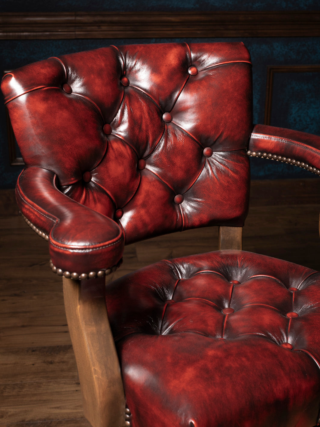 Hacienda Chisum Tufted Leather Bar Stool