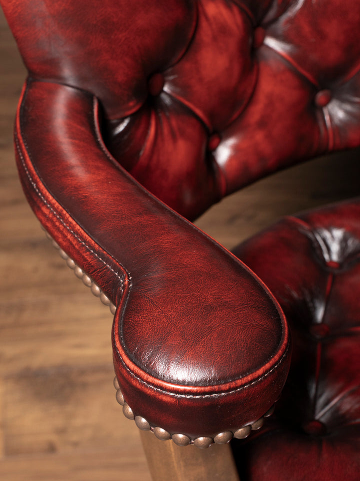 Hacienda Chisum Tufted Leather Bar Stool