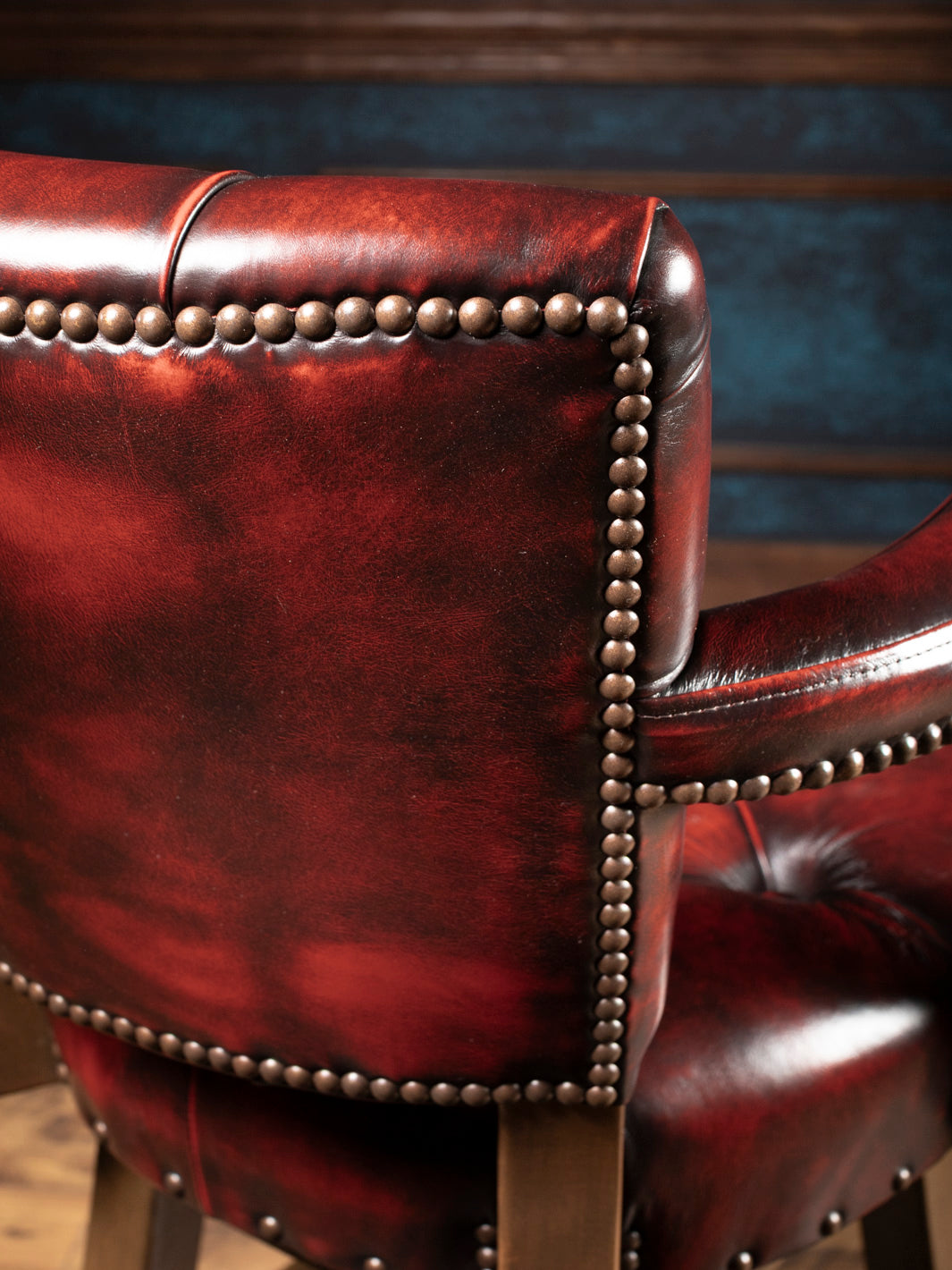 Hacienda Chisum Tufted Leather Bar Stool