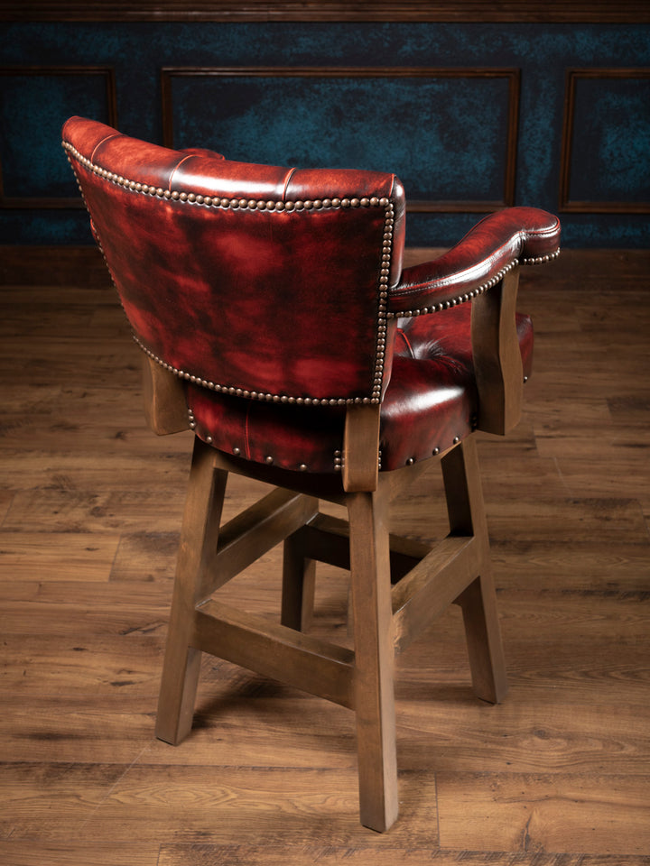Hacienda Chisum Tufted Leather Bar Stool