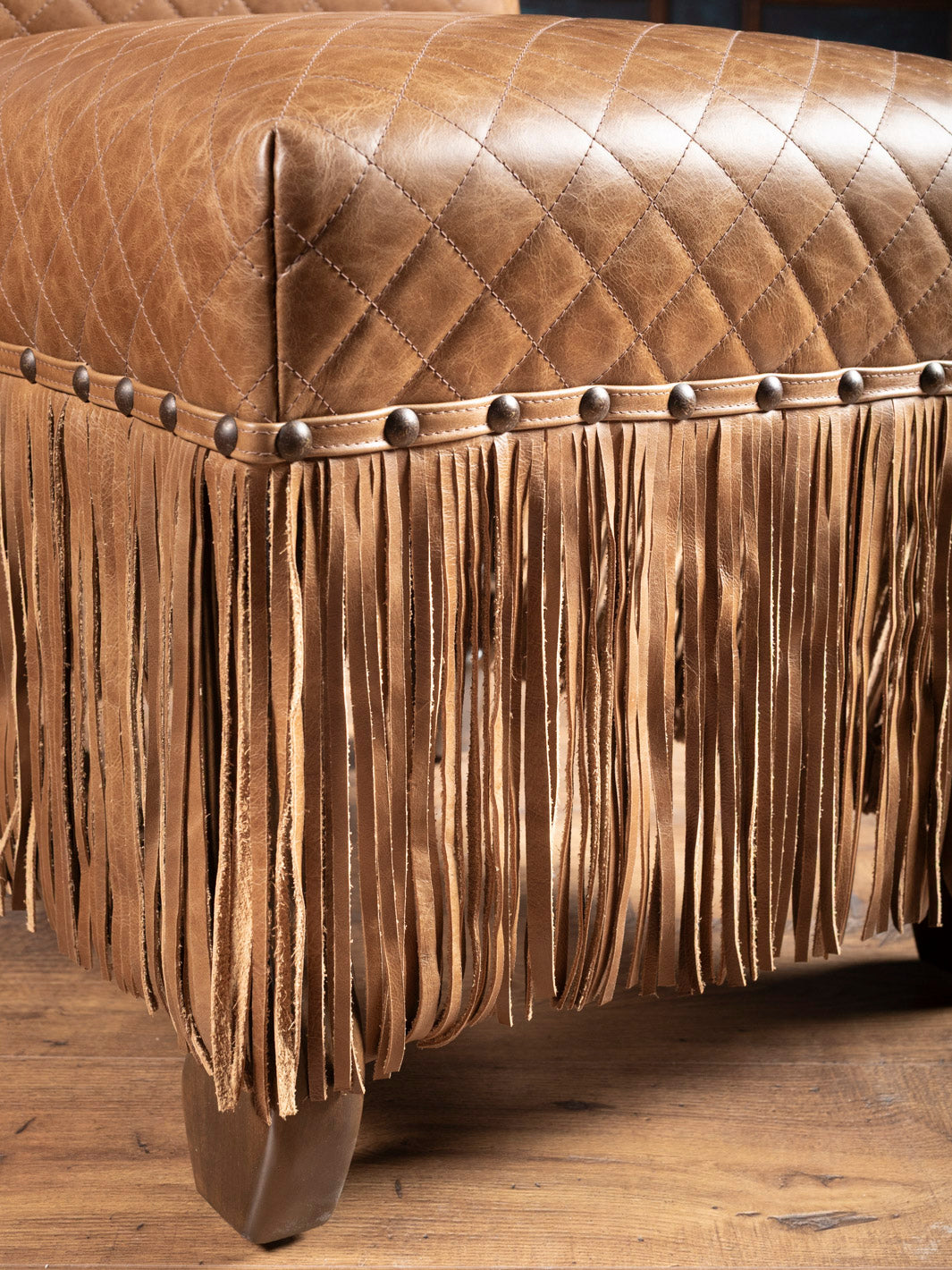 Cheyenne Fringe Leather Dining Chair