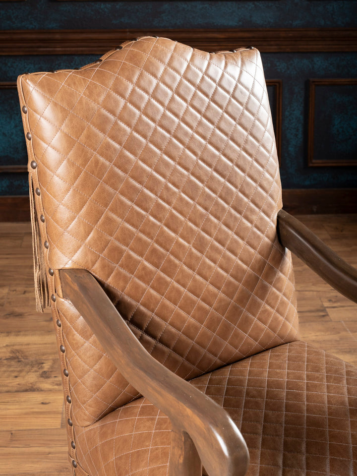 Cheyenne Fringe Leather Dining Arm Chair