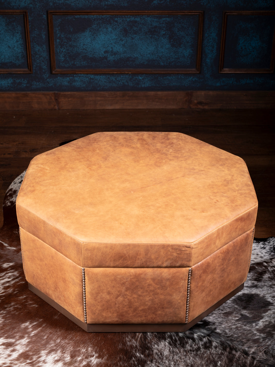 Saddle Ridge Leather Ottoman