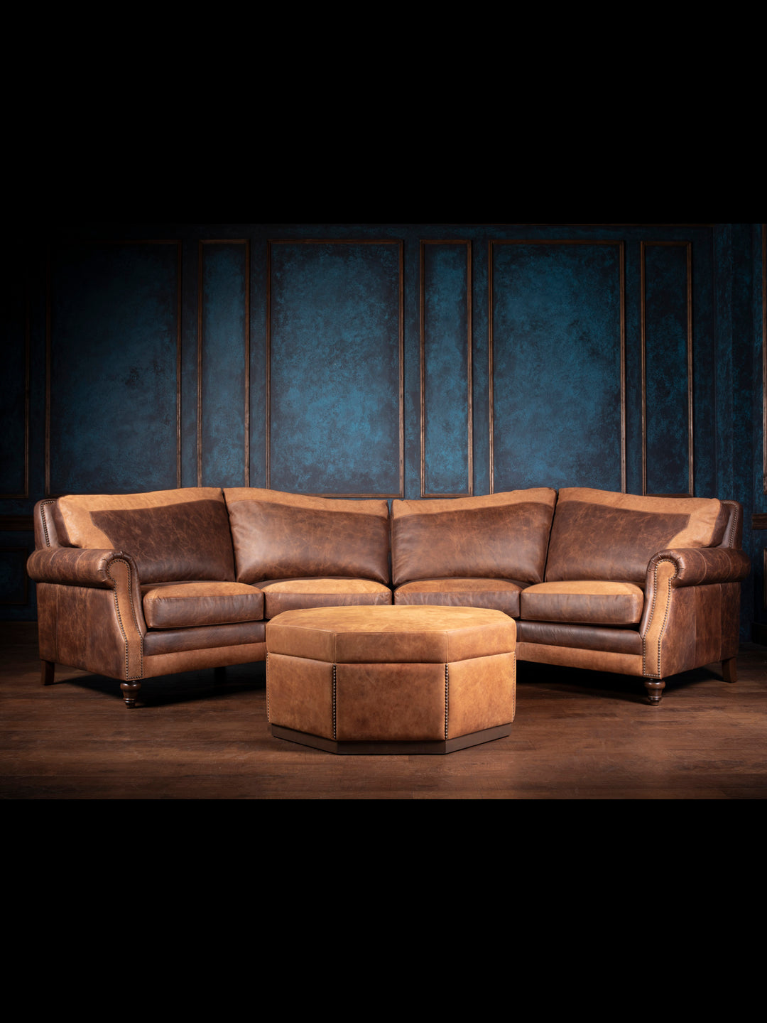 Saddle Ridge Leather Sectional Sofa