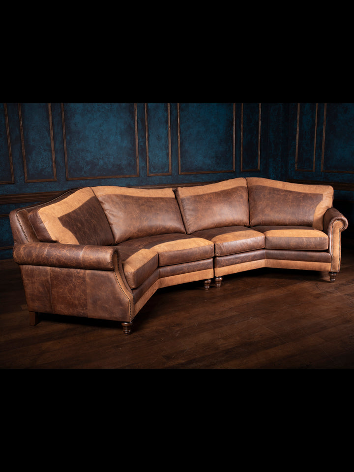 Saddle Ridge Leather Sectional Sofa