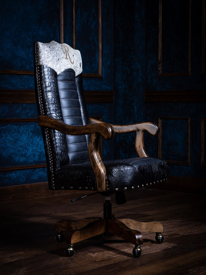 Crocodile Ridge R-Brand Leather Desk Chair