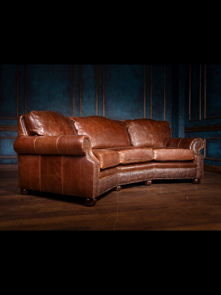 Brown leather couch 