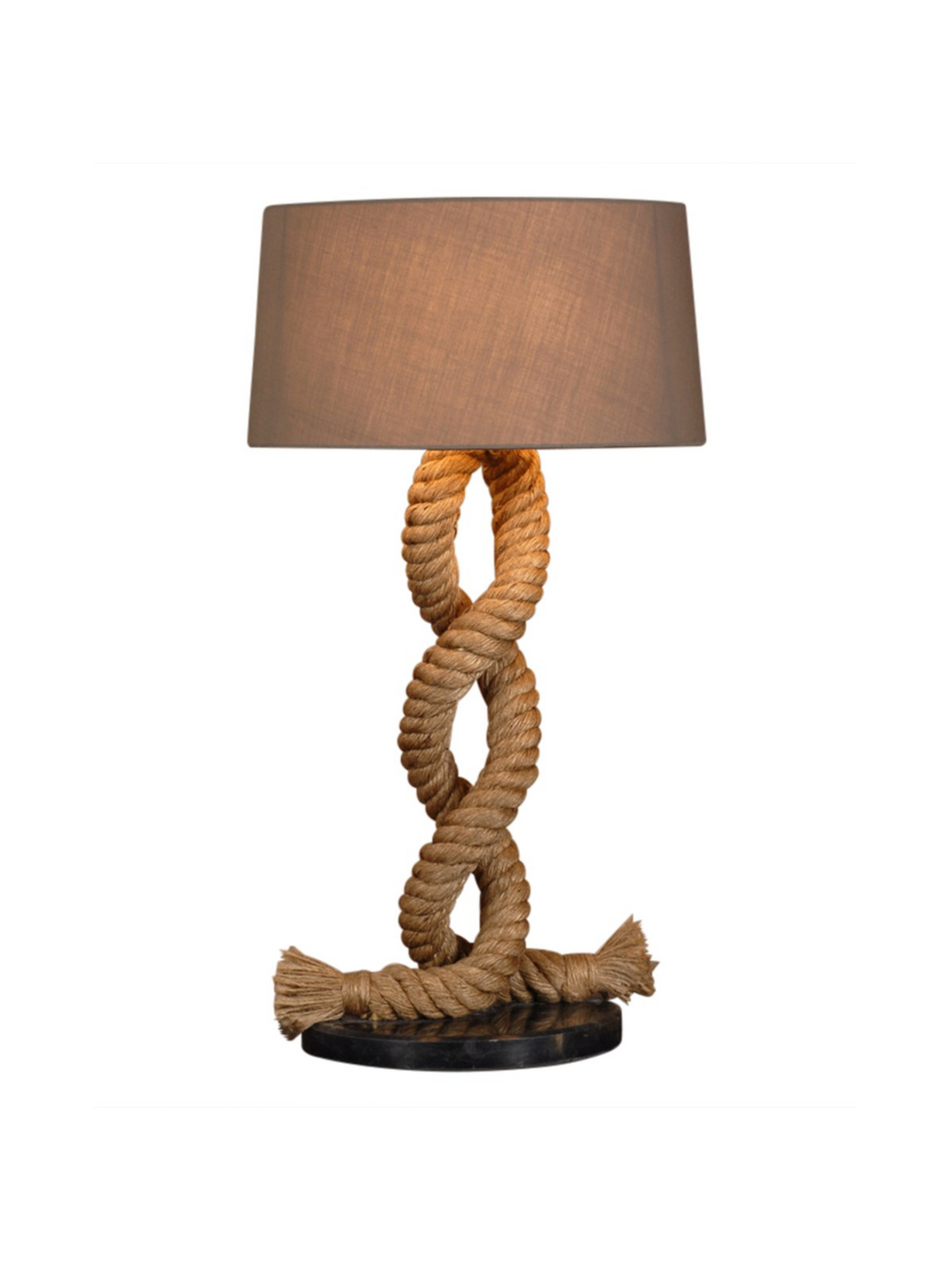 Wood Rope Base Lamp Vintage Rope Table Lamp – Runyon's Fine Furniture