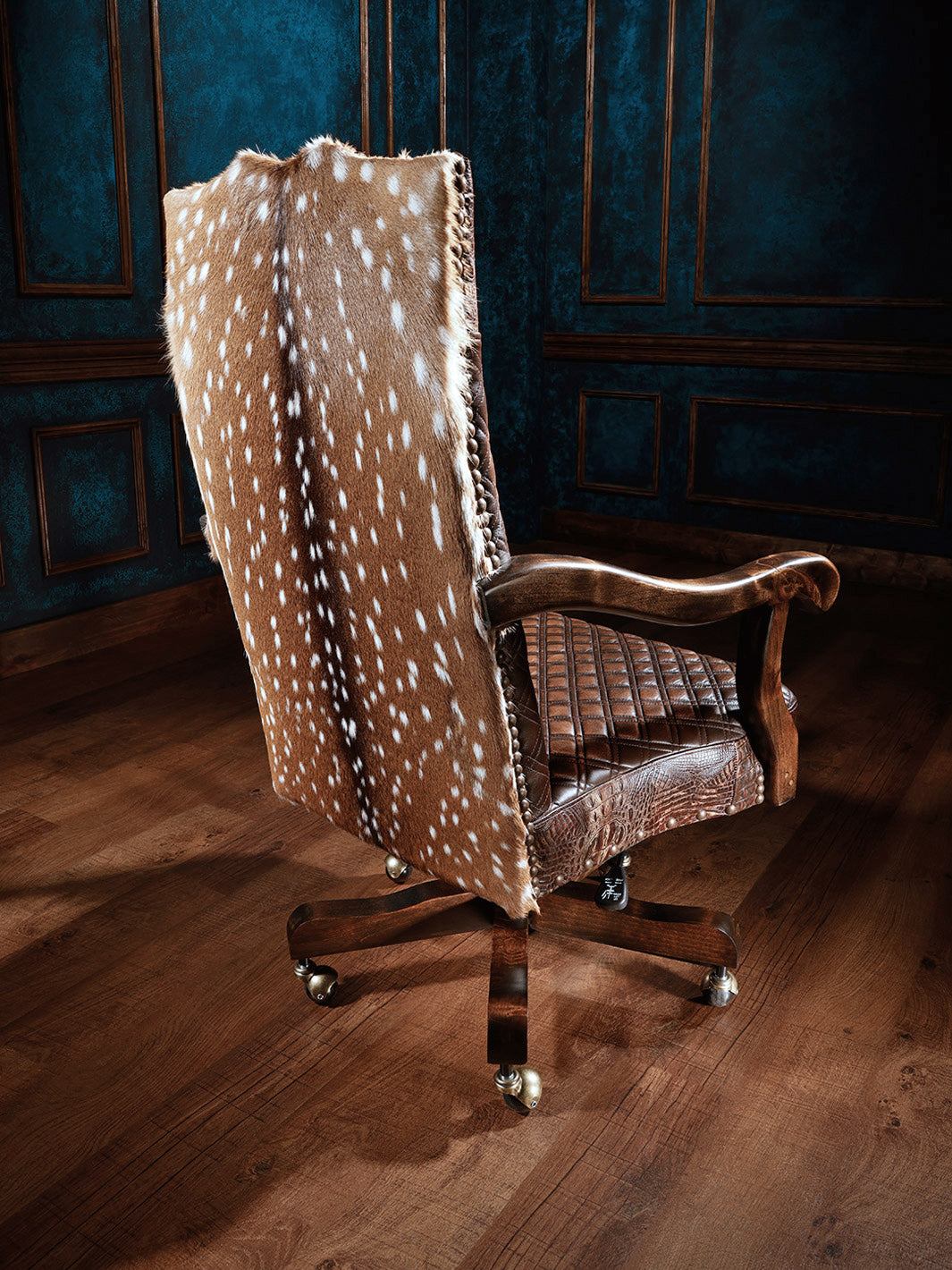 Cowhide desk store chair