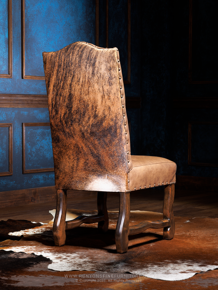 Outback Cowboy Western Cowhide Side Chair