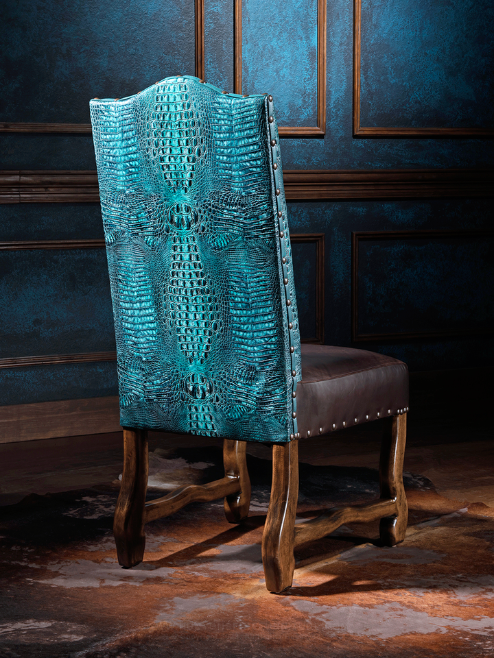 The Nile Crocodile Leather Side Chair