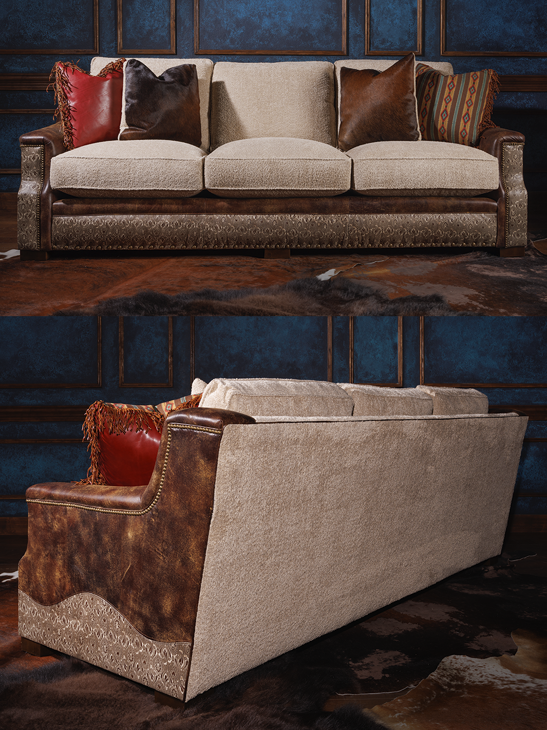 Amaretto Elegance Linen Sofa
