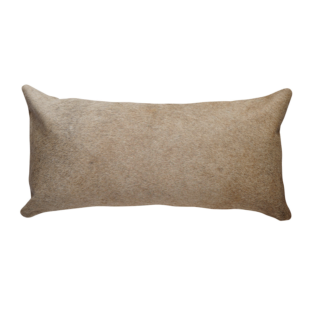 Solid Taupe Cowhide Pillow