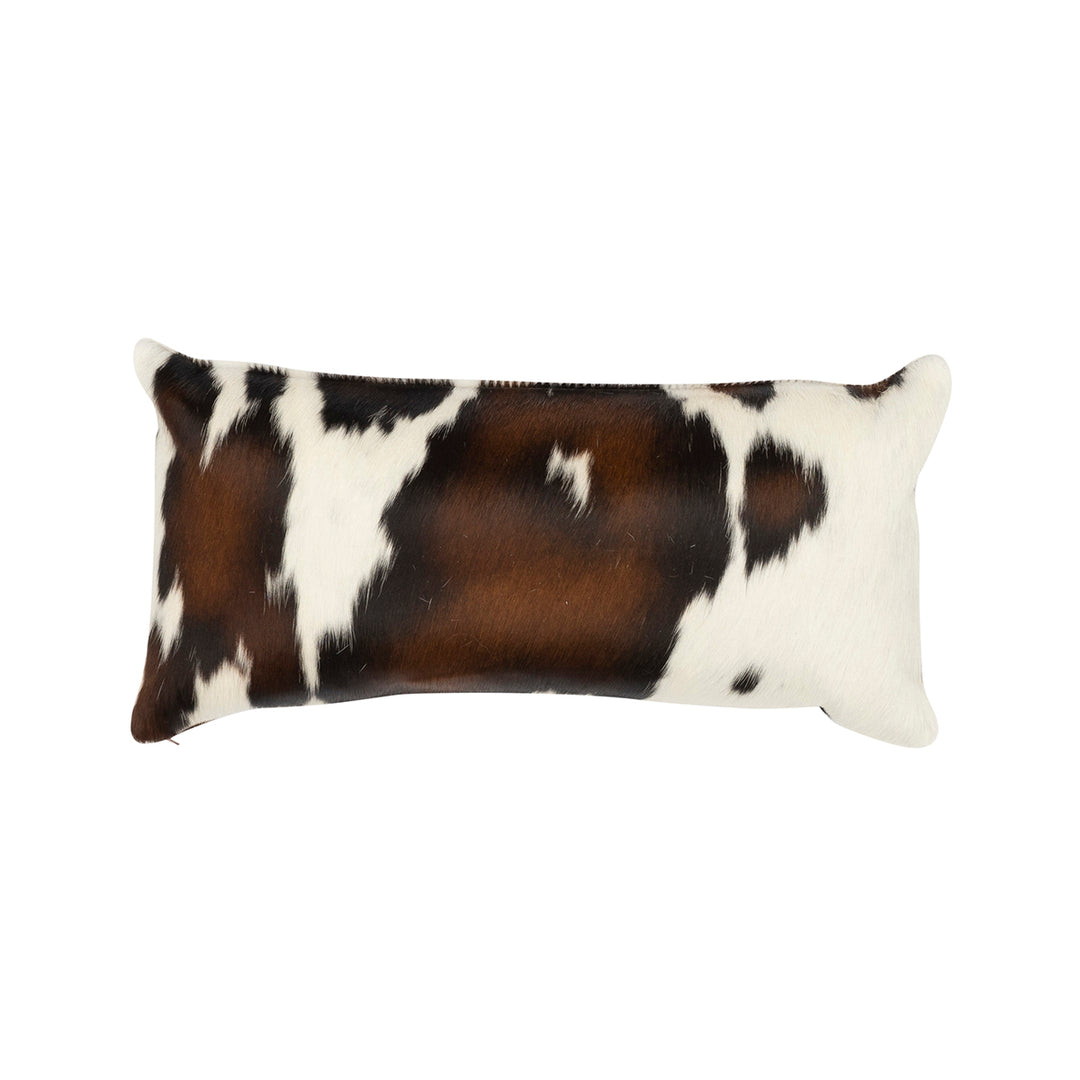 Solid Tri Color Cloudy Cowhide Pillow
