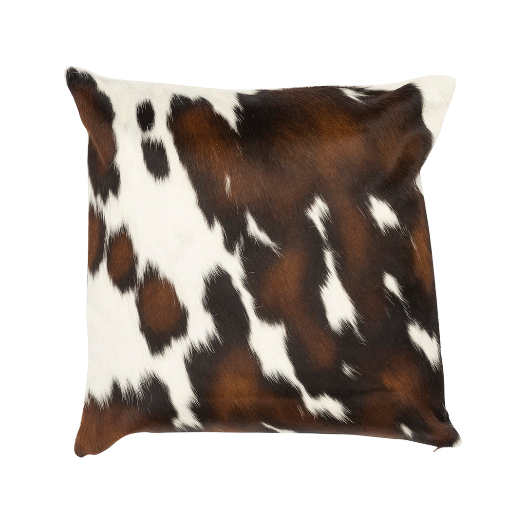 Solid Tri Color Cloudy Cowhide Pillow