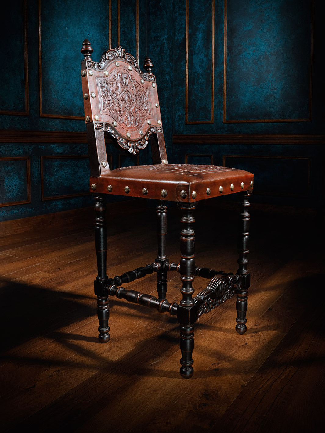 classy leather western barstool