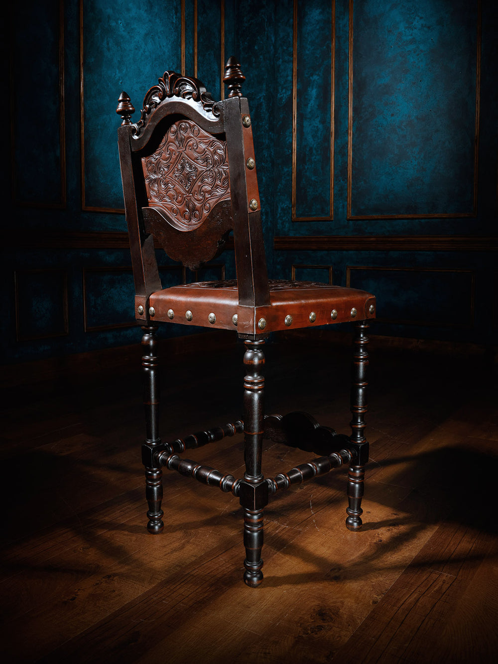 classy western leather barstool
