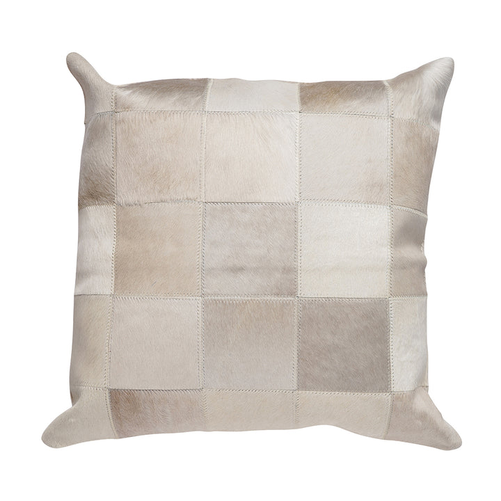 Champagne Patch Cowhide Pillow