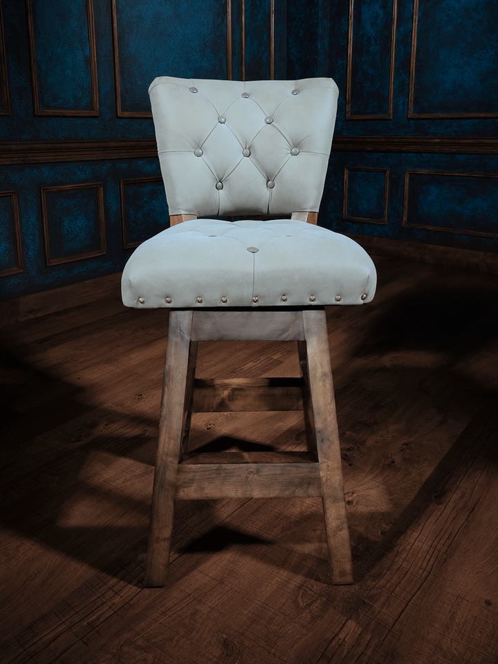 armless suede leather chisum western bar stool