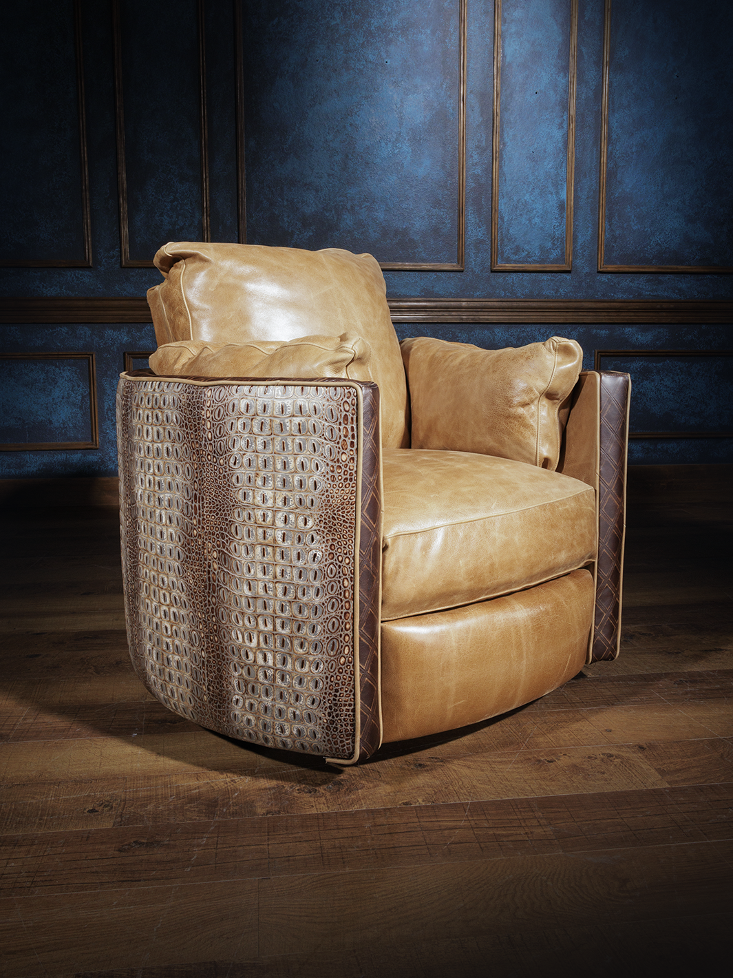 Western leather recliner discount chairs