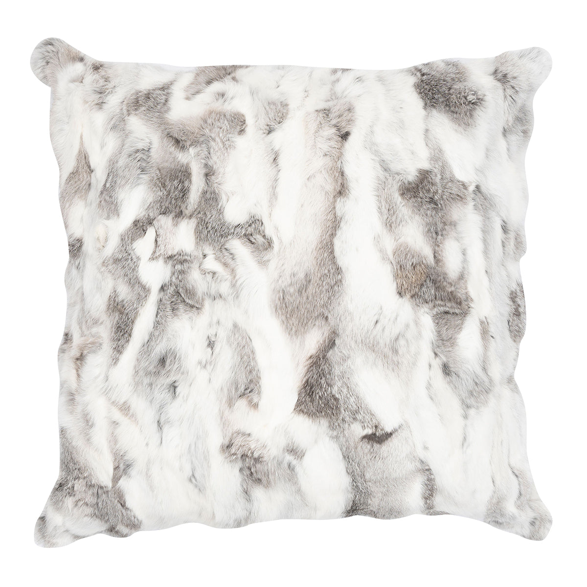 Grey best sale fur pillow