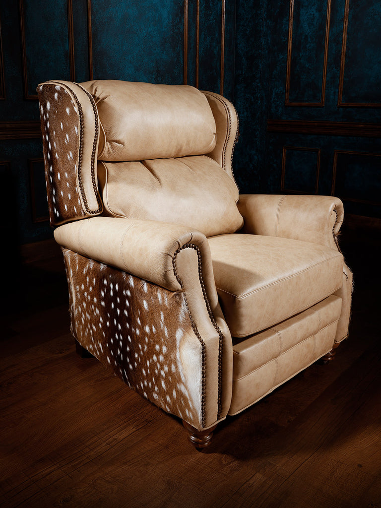 Bushwacker Leather & Cowhide Recliner – Runyon's Fine Furniture