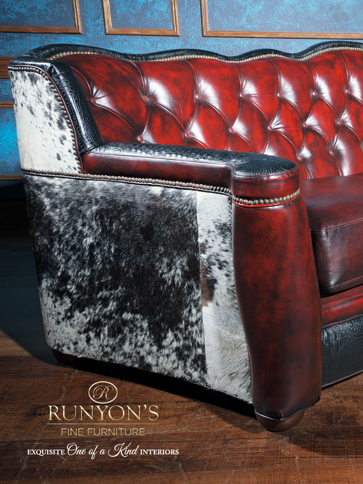 Dutton Red Leather Sofa