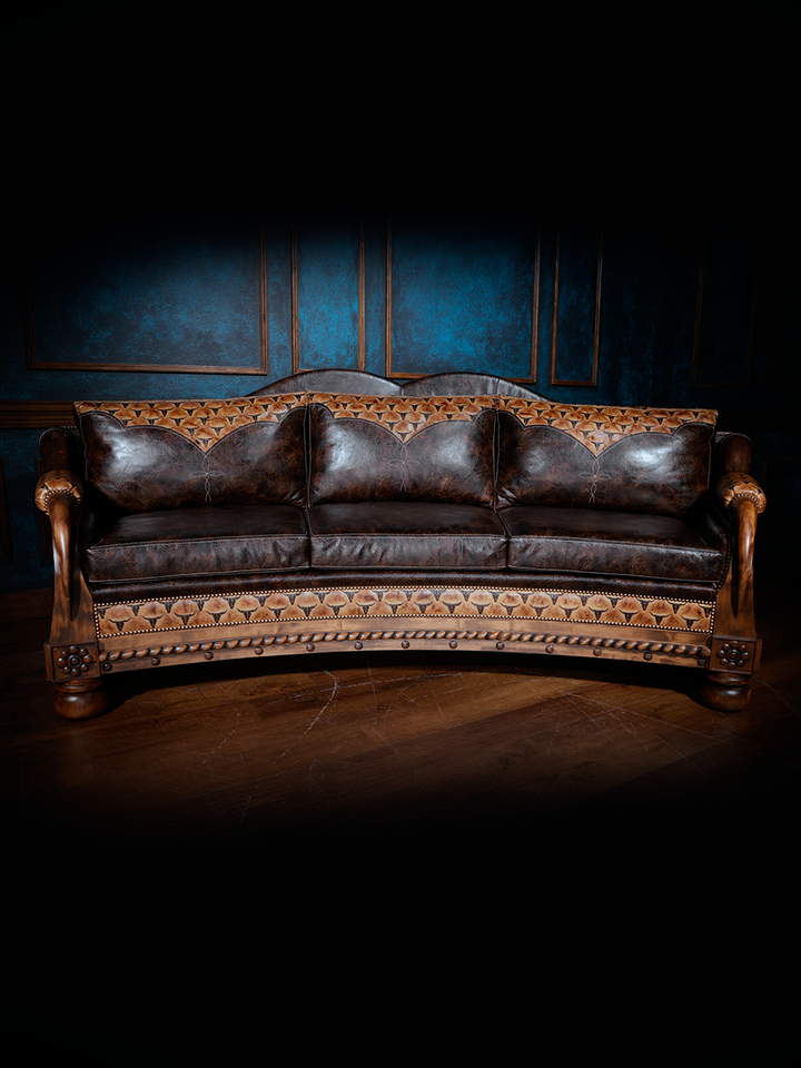 The Cattle King Ranch Leather Sofa