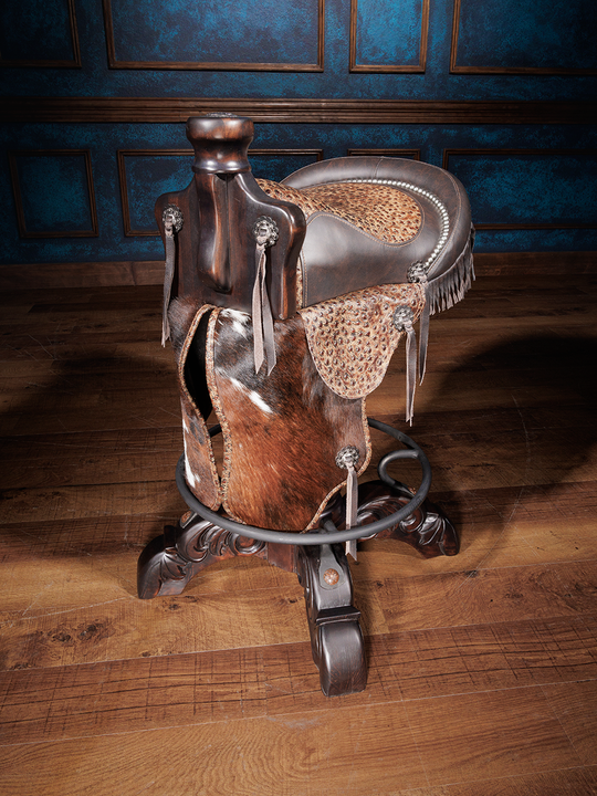 Western Saddle Bar Stools | Full-Grain Leather & Handcrafted – Runyon's ...